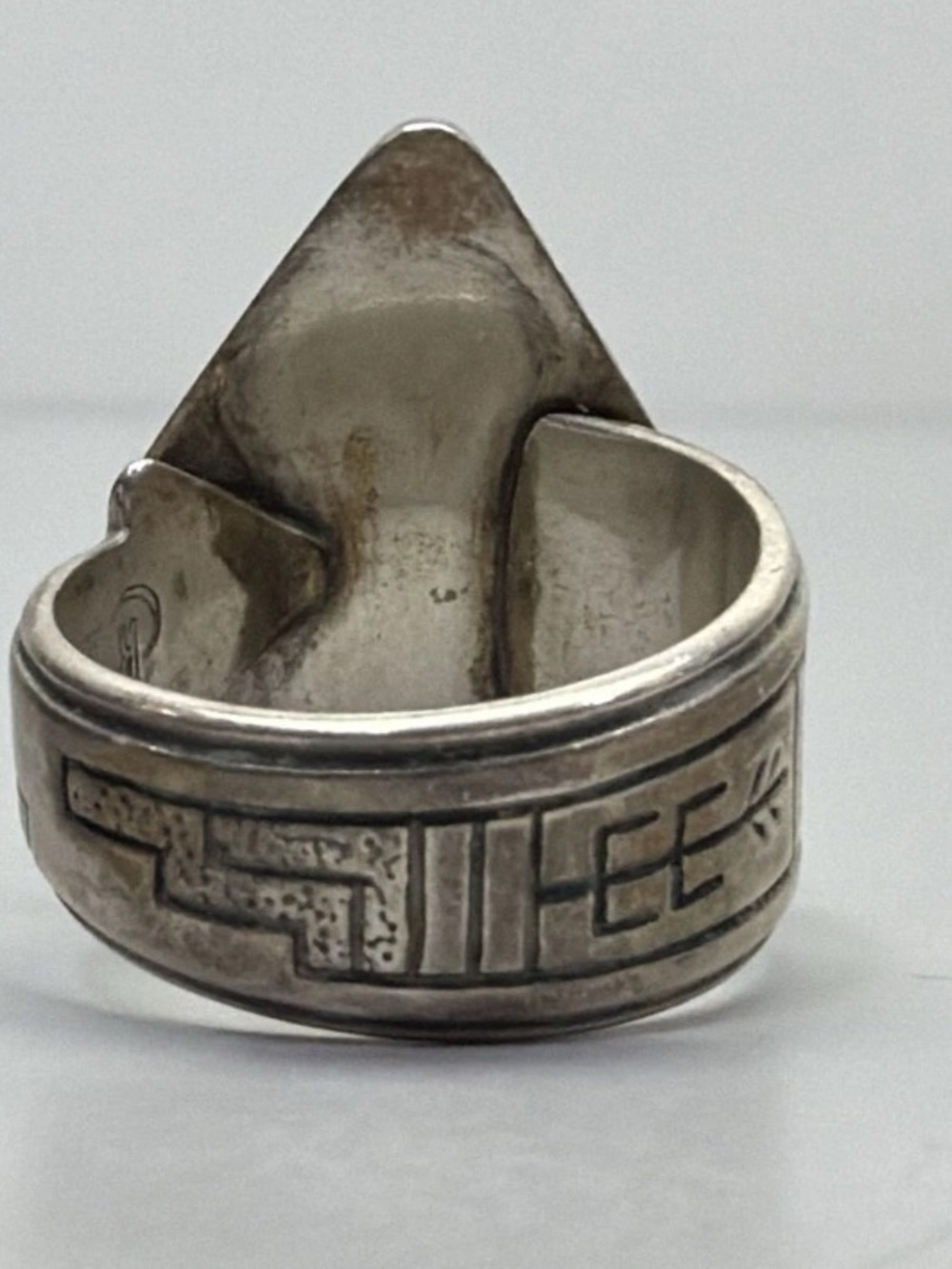 VTG Roderick Tenorio x Carolyn Pollack Silver Rhodochrosite Ring 9.25 XRF 94.3% - Picture 6 of 13